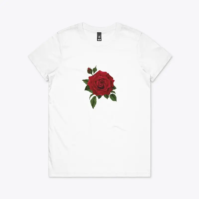 Retro Red Rose Premium Women's Tee